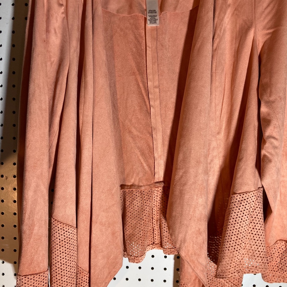 Chico size 1 pale orange Faux suede jacket